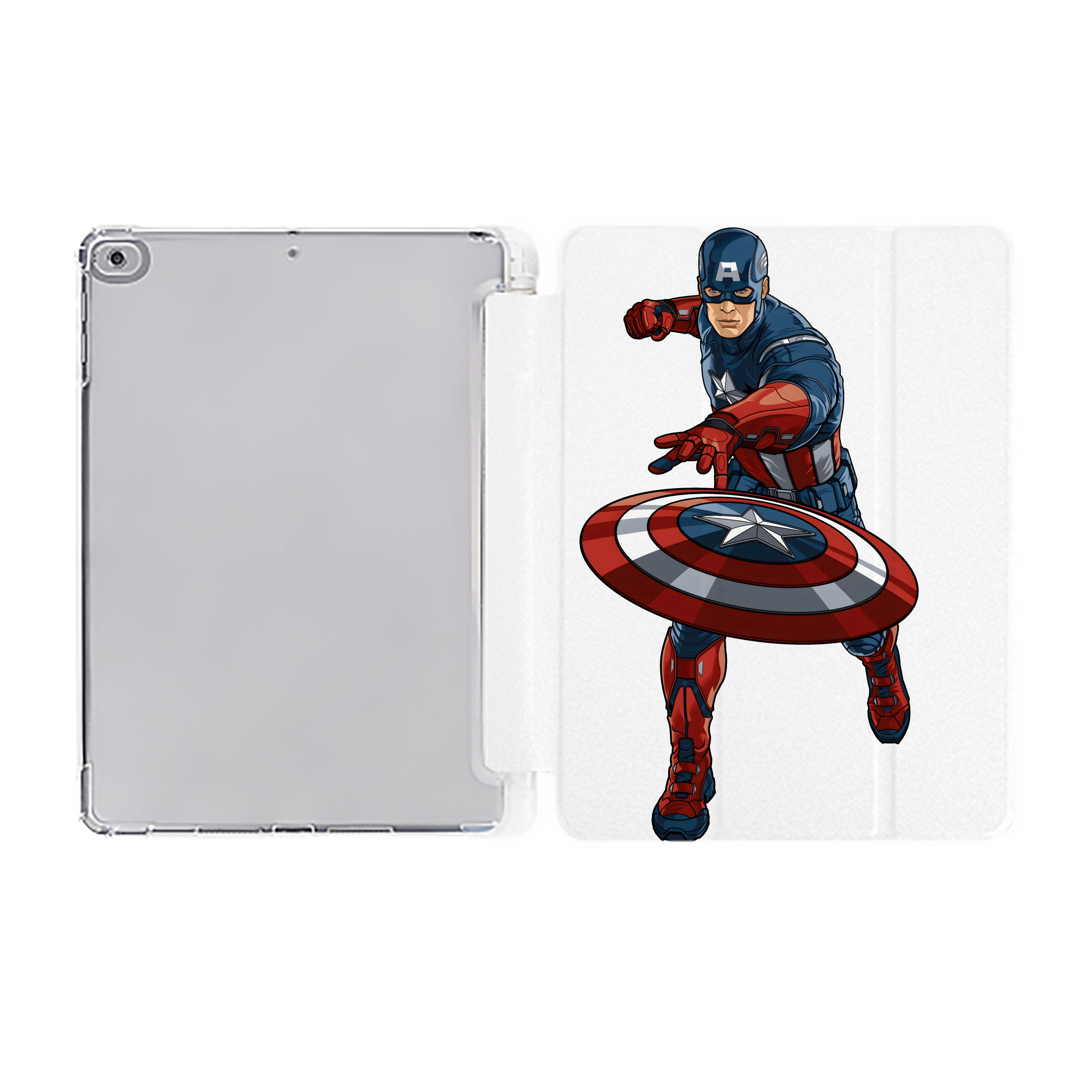 （画像用） アベンジャーズ The Avengers IPad ケース ペン収納付き 三つ折りスタンド PUレザー×シリコン 対応機種9.5/10.5/10.9インチ